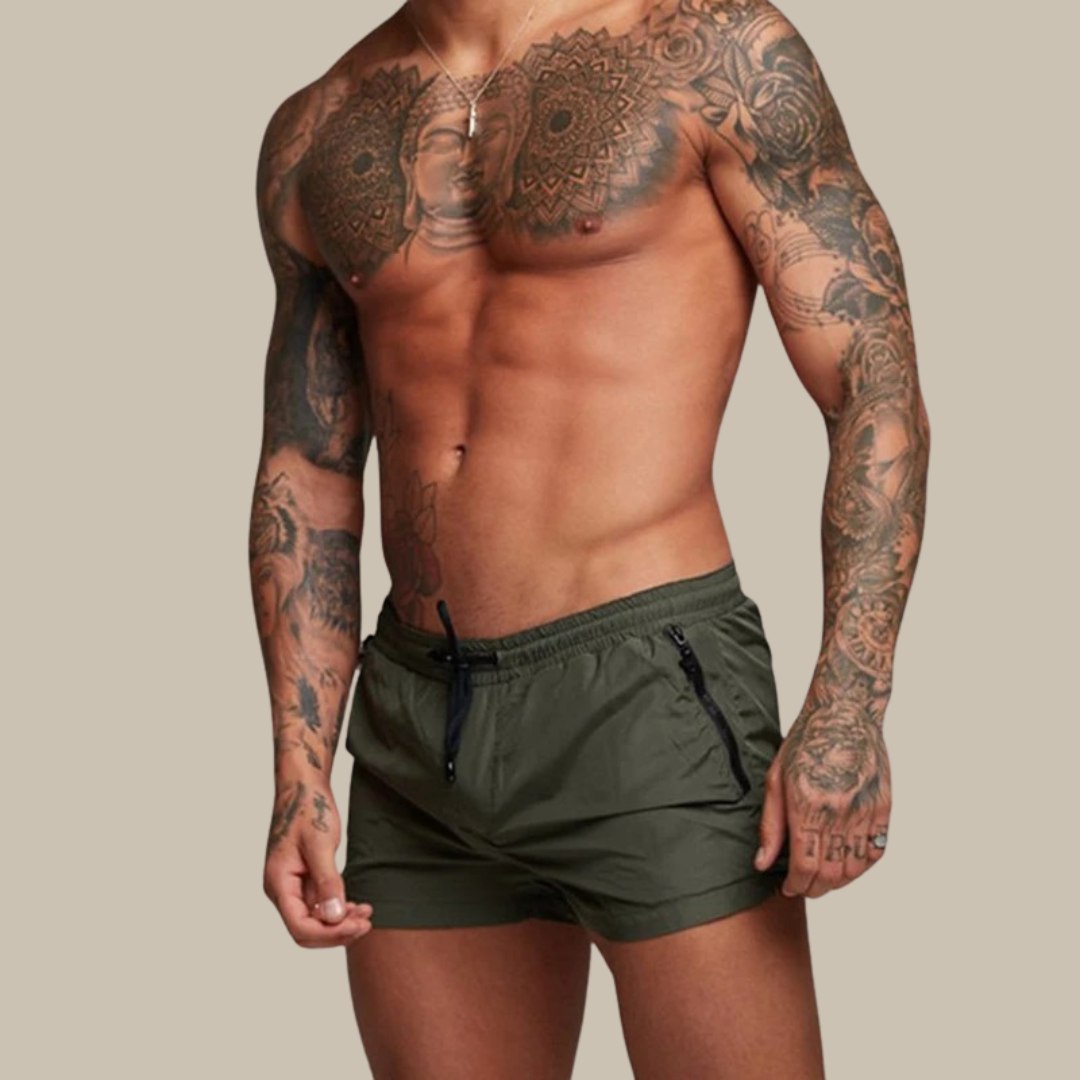 Billy | Men's Stretch Quick-Dry Swim Trunks with Drawstring Waist