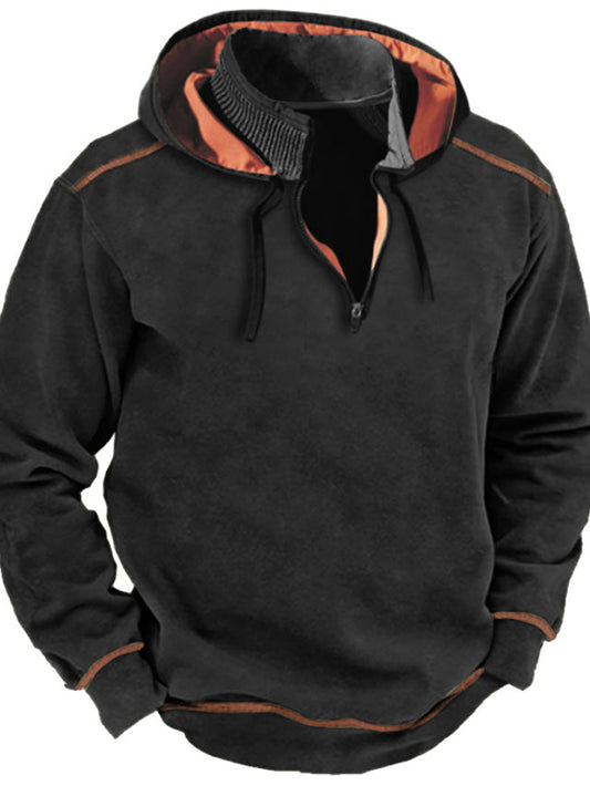 Albie | Men's Half-Zip Stand Collar Pullover Hoodie